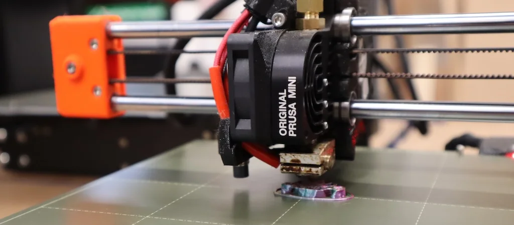 A 3D printer at work, from the Farset Labs archive
