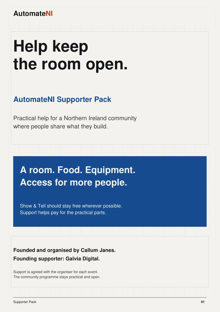 AutomateNI Supporter Pack cover